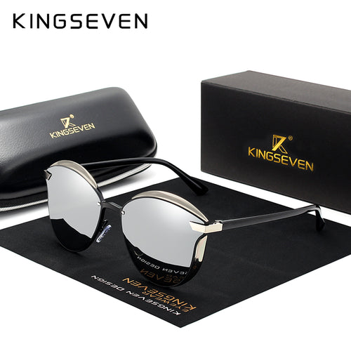 KINGSEVEN Brand Design Cat Eye Sunglasses Women polarized